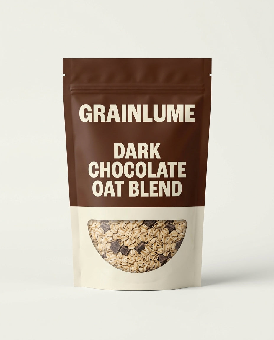 GRAINLUME Oat Blend — Dark Chocolate (temporary pack image)